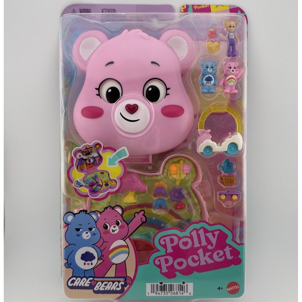 Polly Pocket x Care‎ Bears Playset Collectible Compact New Spring Toy Easter H